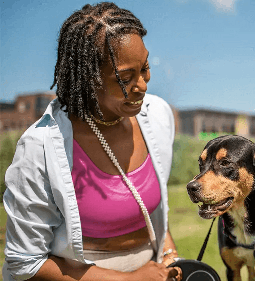 Woman with dog